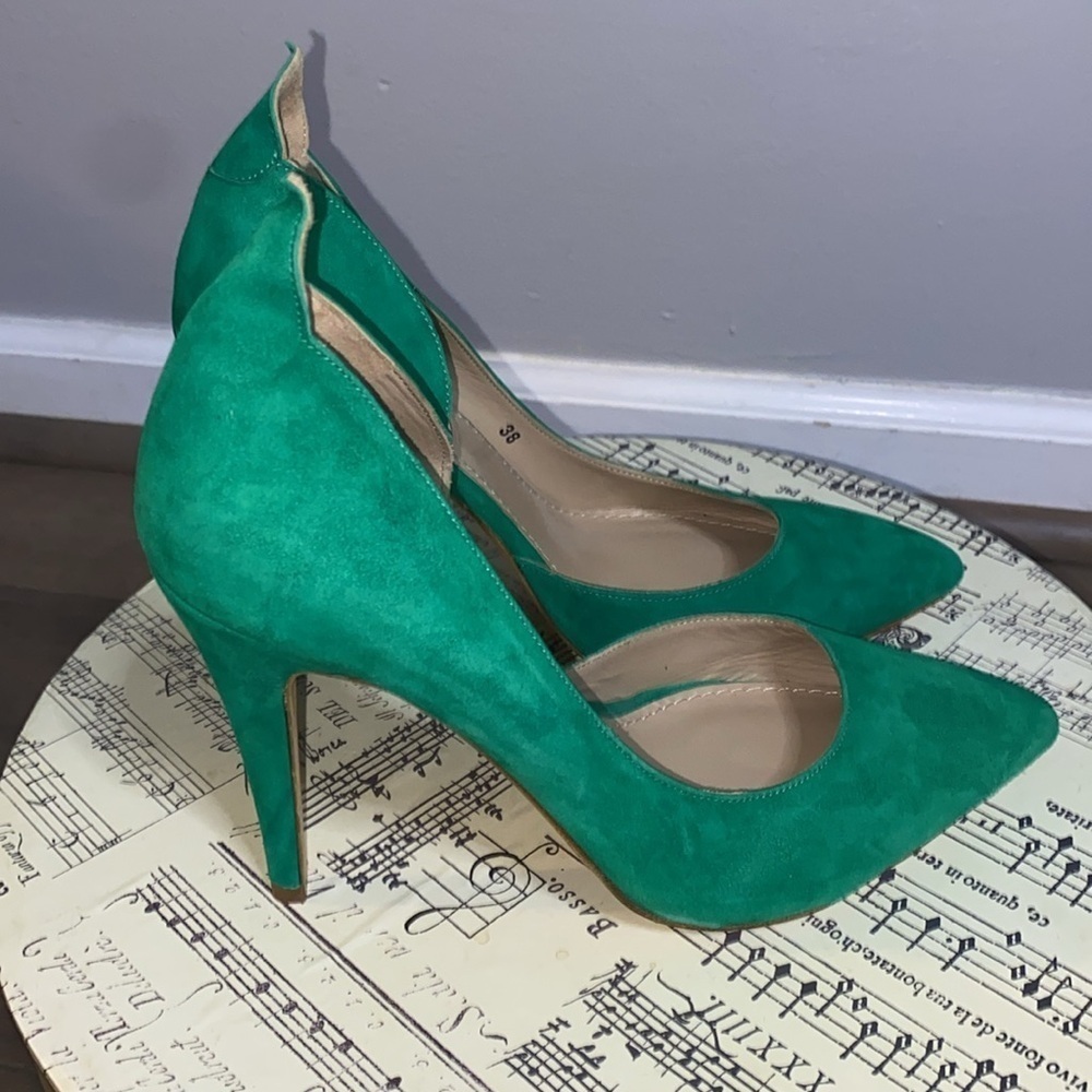 Malene Birger green suede Tenera heels - Picture 5 of 8